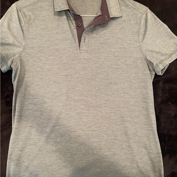 Lululemon Men’s Polo Shirt Size Small Green/black - Picture 4 of 4
